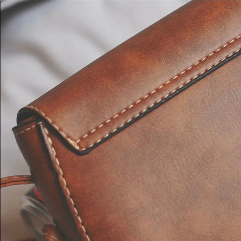 BOHO STYLE VEGAN LEATHER CROSSBODY MINI BAG - Picture 5 of 9